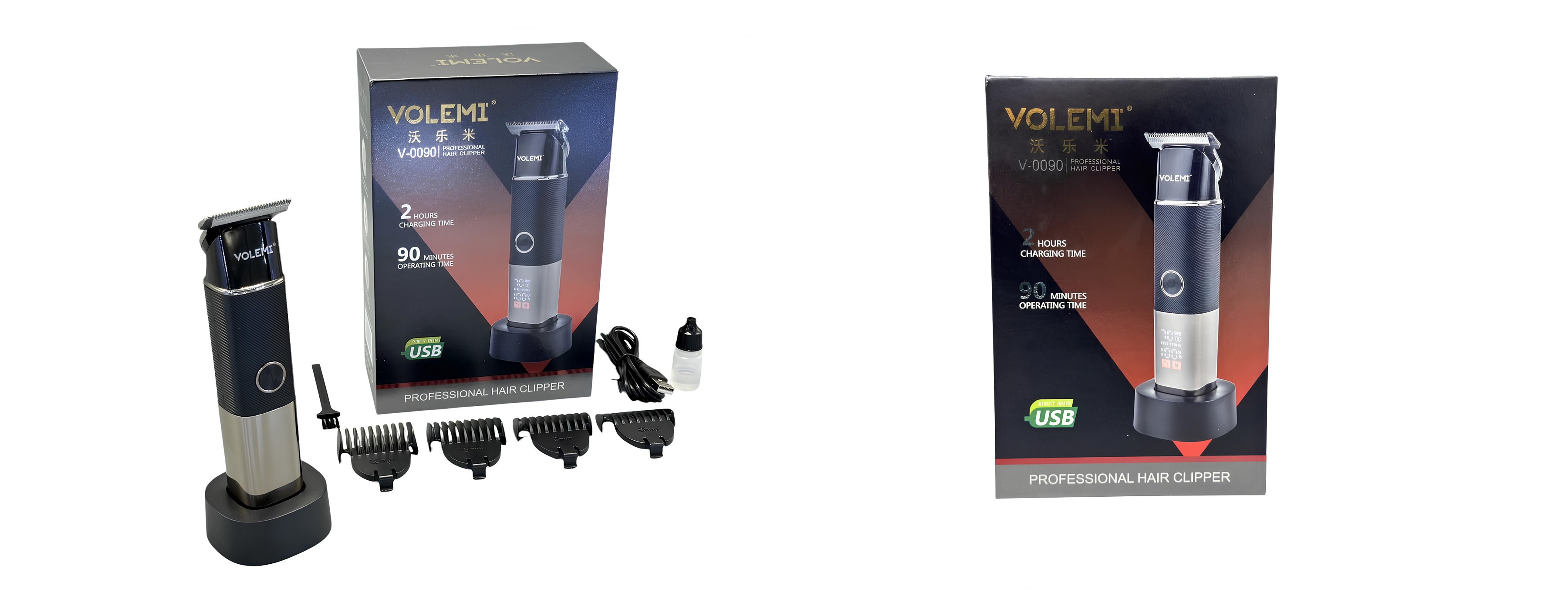 Volemi V-0090 Dijital Göstergeli Şarjlı Saç ve Sakal Tıraş Makinesi ile Pürüzsüz ve Kolay Tıraş Deneyimi