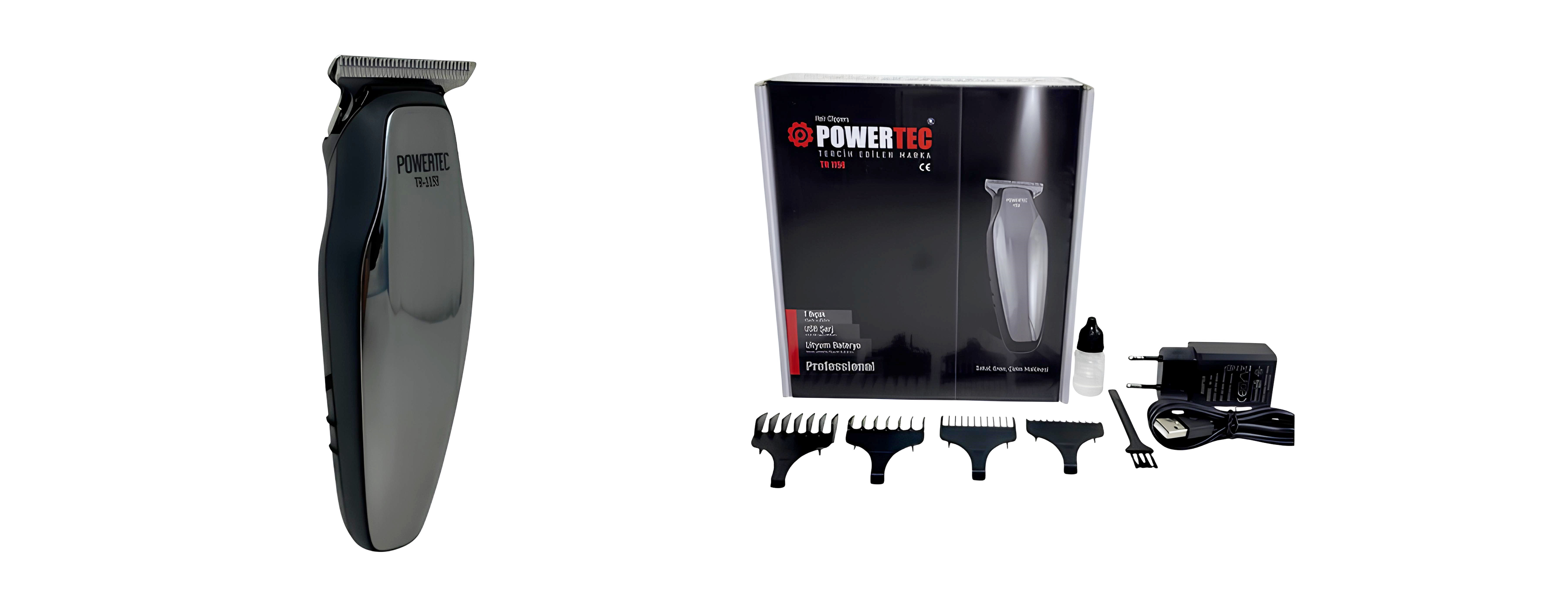 Powertec TR 1158 Şarjlı Tıraş Makinesi: Ense, Favori ve Sakal Tıraşı İçin Mükemmel Bir Seçim