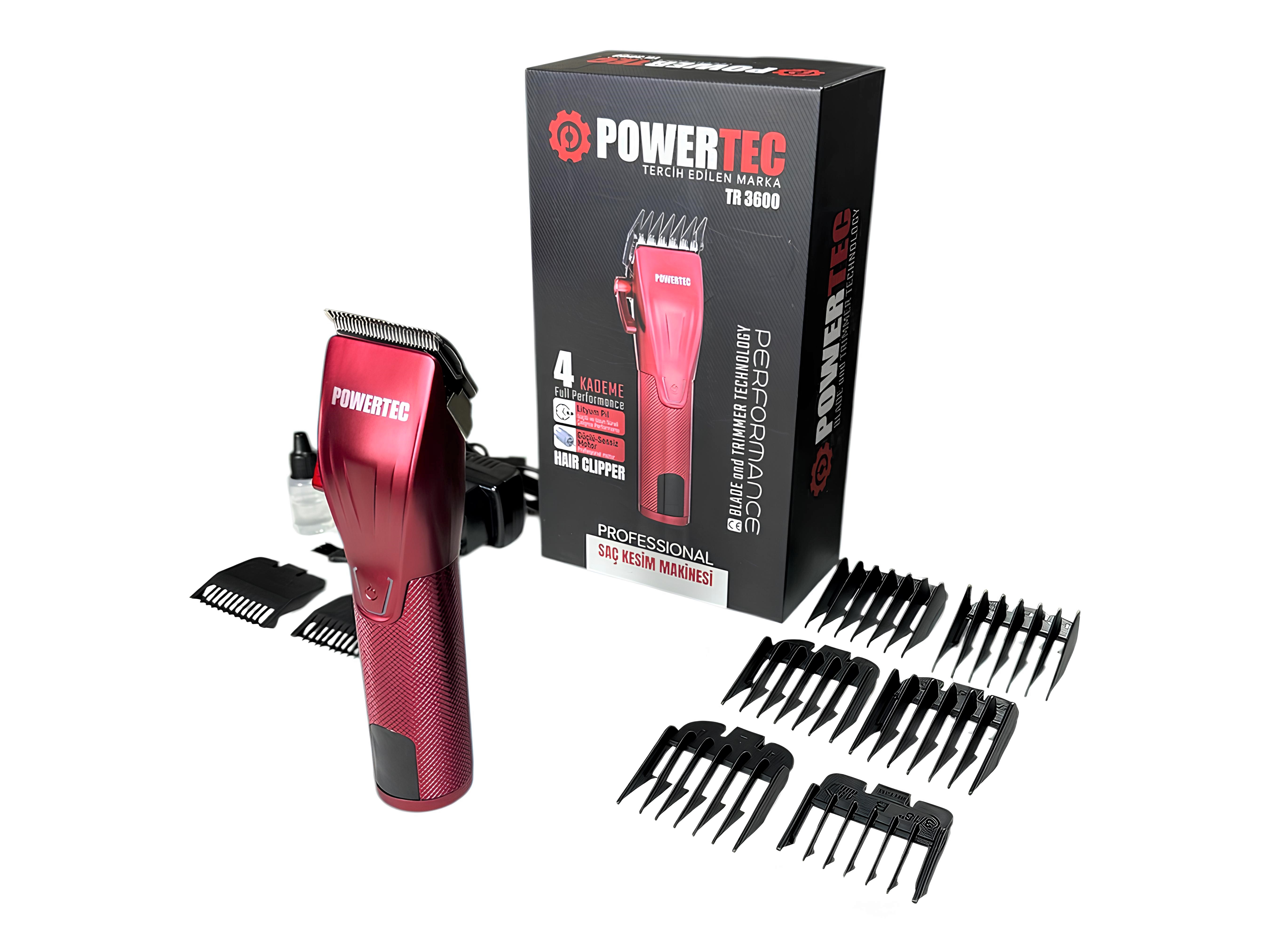 Powertec TR-3600 Turbo Modlu Şarjlı Saç Tıraş Makinesi İncelemesi: Dijital Ekran, Sessiz Çalışma ve Üstün Performans