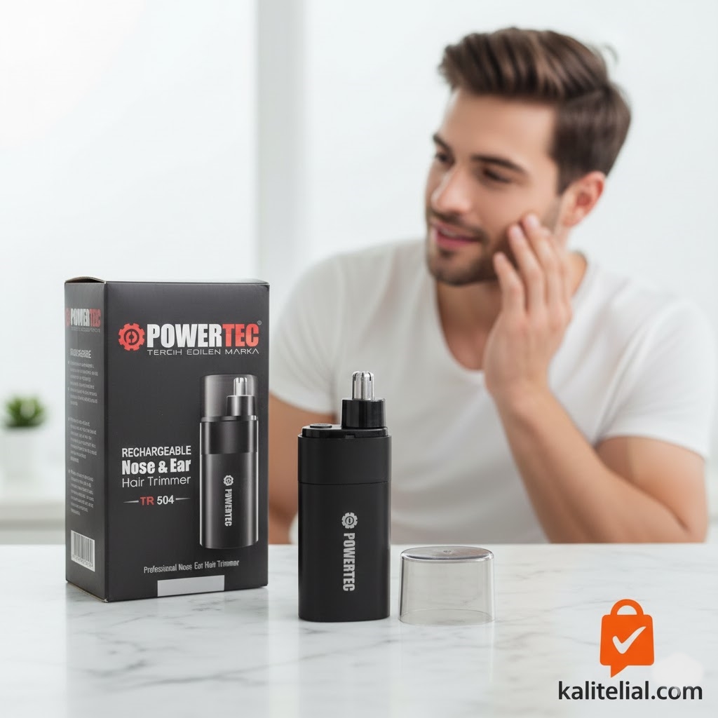 Powertec TR‑504: Kablosuz USB Şarjlı Burun & Kulak Tıraş Makinesi ile Hijyenik ve Pratik Bakım