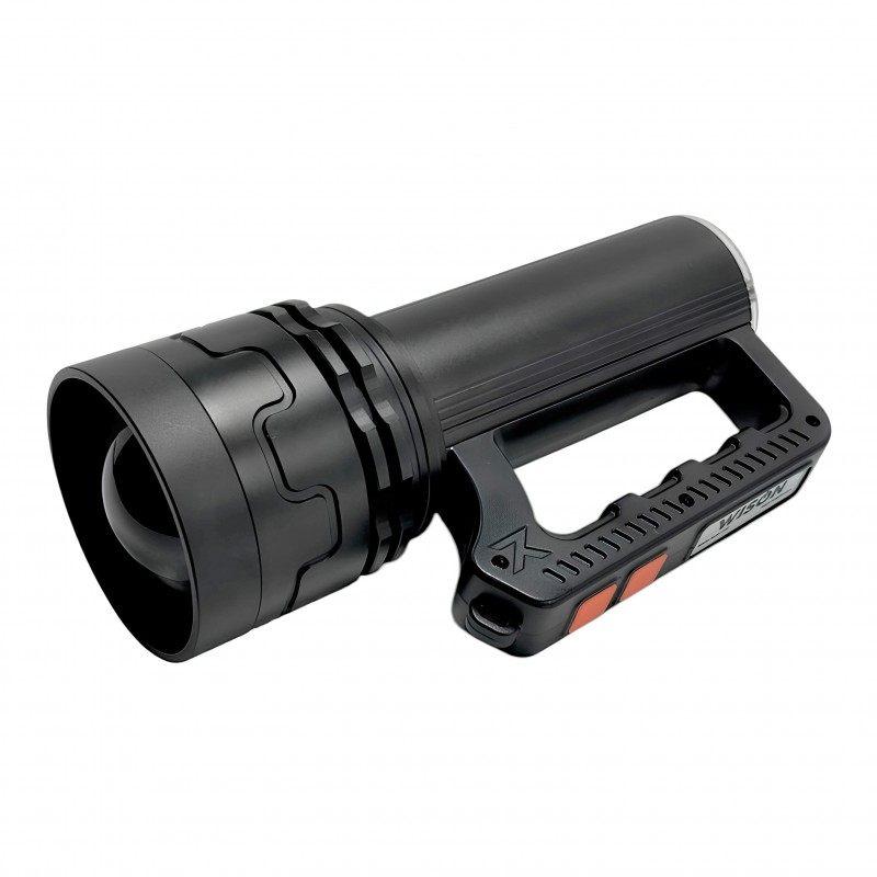 Wıson WS-8585 55W LED El Feneri, yüksek performanslı 5500 lümen gücüyle dikkat çeker. Type-C şarjlı ve 22000 mAh kapasitesiyle uzun süreli kullanım imkanı sunar. Çift düğme kontrolü ve SOS moduyla acil durumlarda da güvenilir bir yardımcıdır.