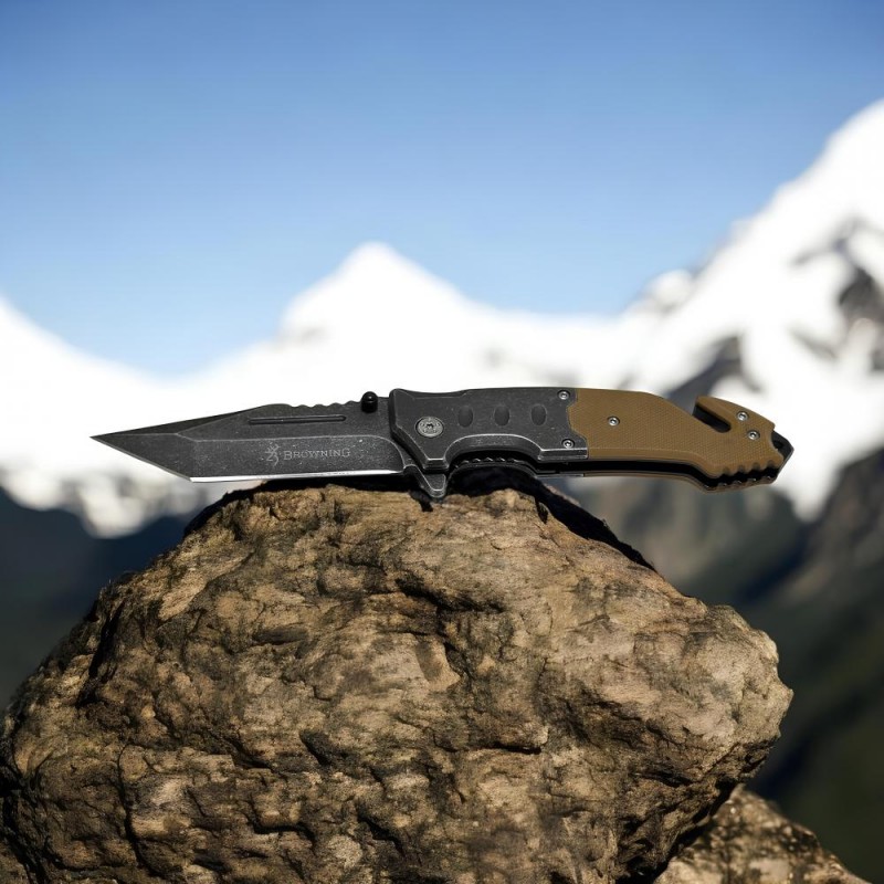 Browning eskitme tasarımlı kurtarma çakısı ürün detayları