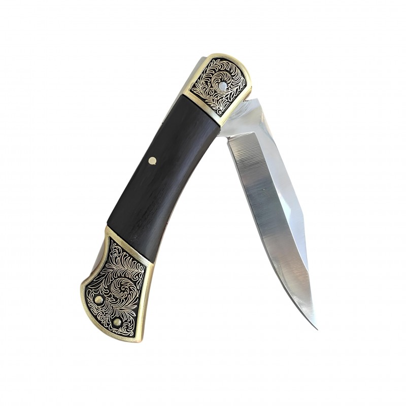 columbia company a-1030-b açık bıçak gravürlü çakı