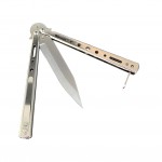 Paslanmaz Çelik Balisong Açık – Keskin ve Kontrollü Kullanım | Kalitelial.com