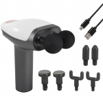 Çift başlıklı dijital ekranlı masaj tabancasının profesyonel masaj uygulamalarında kullanım görseli