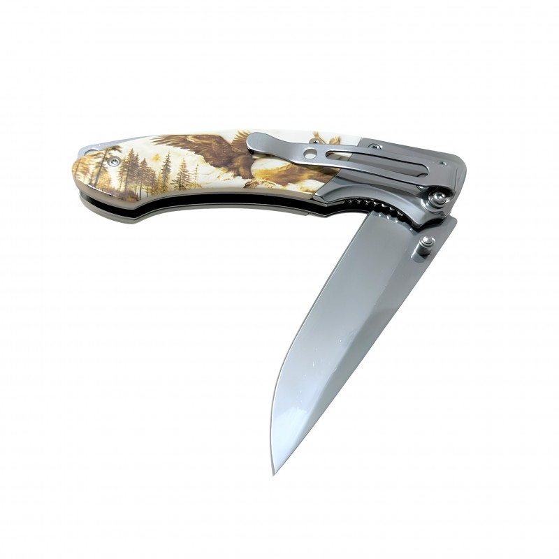 Sibírya Company kartal desenli çakının kompakt ve taşınabilir yapısı