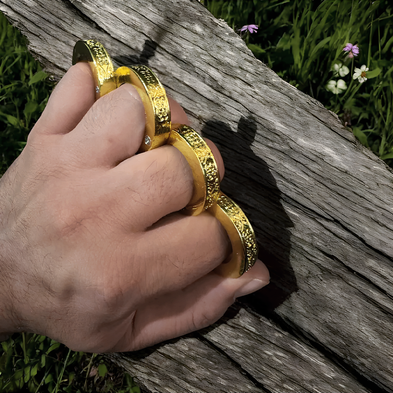 Altın katlanabilir yüzüklü muşta – kalitelial.com