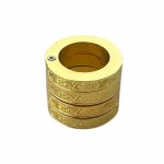 Altın 4 parmak yüzüklü dekoratif muşta – kalitelial.com