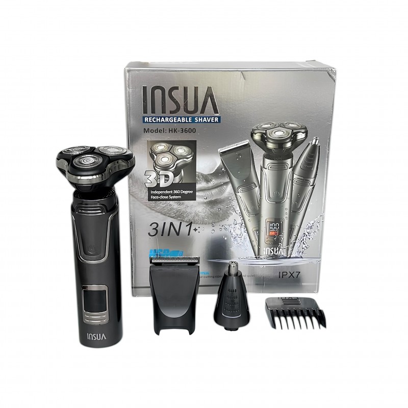 Insua HK-3600 3 başlıklı tıraş bakım seti