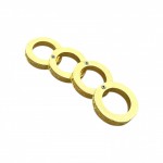 Altın 4 parmak yüzüklü katlanabilir muşta – kalitelial.com