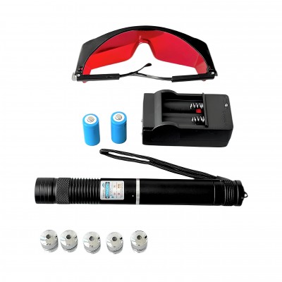 5000 mW Profesyonel Mavi Yakıcı Lazer Pointer – 10 km Menzil, Astronomi ve Hobi Kullanımı