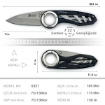 Columbia S-321 Siyah Renk Saplı Cep Çakısı’nın yüksek keskinlik performansı.