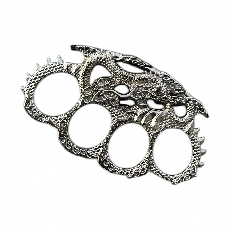 Gümüş Ejderha Desenli Muşta | Özel Koleksiyon Eseri