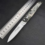 Leverletto otomatik bıçak ve birlikte verilen taşıma kılıfı.