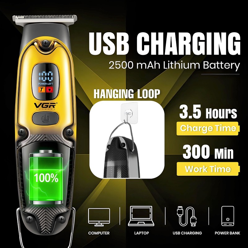 VGR V-981 dijital ekranlı şarjlı bakım makinesi