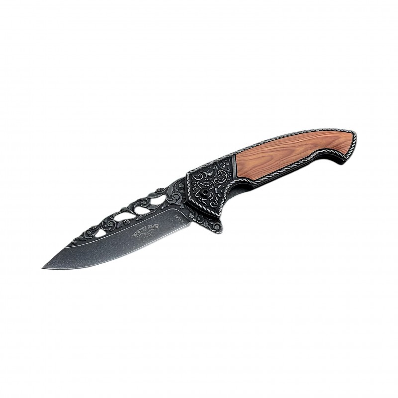 Texas Y7040 Boğa Başlı Özel Tasarım Katlanır Çakı – Profesyonel Av ve Kamp Serisi