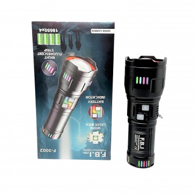 F.B.I PRO F-3002 Profesyonel White Laser El Feneri - 30.000 Lümen