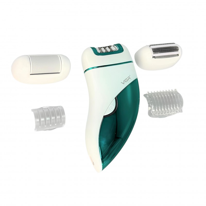 VGR V-731 Şarjlı Epilasyon Cihazı - 3 Başlıklı Epilatör Seti
