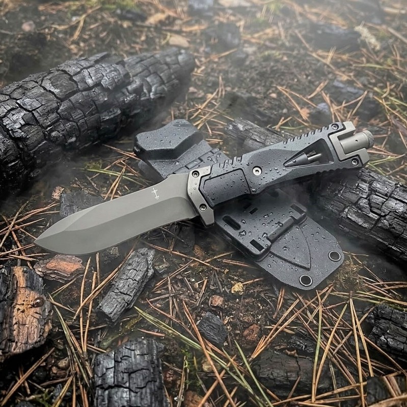 Çelik Kamp Bıçağı Zero Error Dayanıklı Kılıflı Set