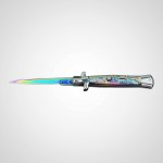 AKC Mafia İtalyan Stiletto Rainbow Sustalı Bıçak Titanyum Kaplama kalitelial.com