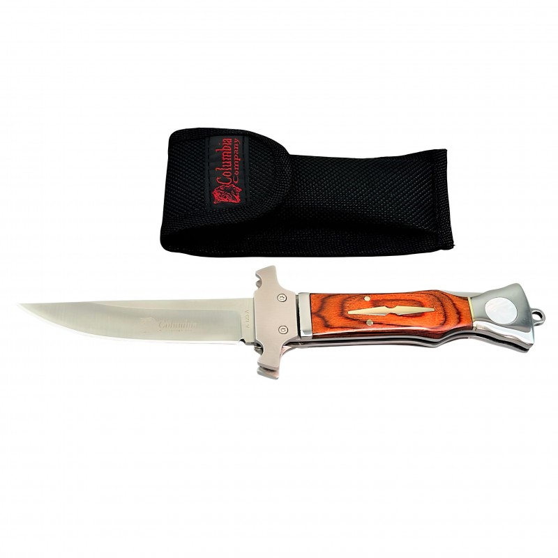 Columbia A-123-A Wolf Series Ahşap Kabzeli Katlanır Kamp Çakısı