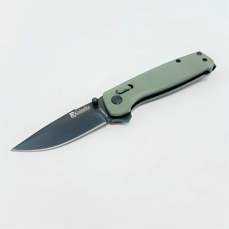 Columbia Company A-3350-C X75 Çelik Katlanabilir Taktik Çakı – Askeri Yeşil