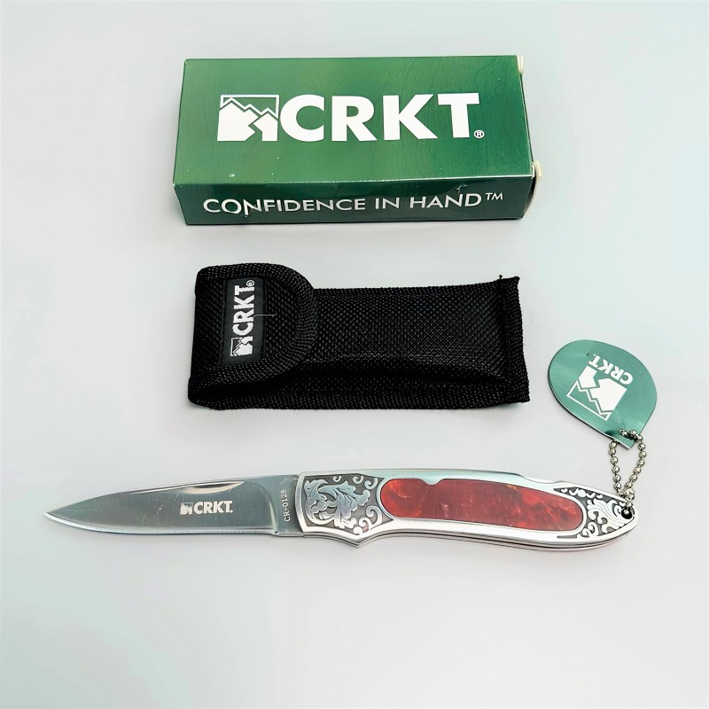 Crkt Edx Cr-0128 Afire Red | Imza Tasarım Serisi – 20 Cm Özel Gravür Işlemeli Koleksiyon Bıçağı
