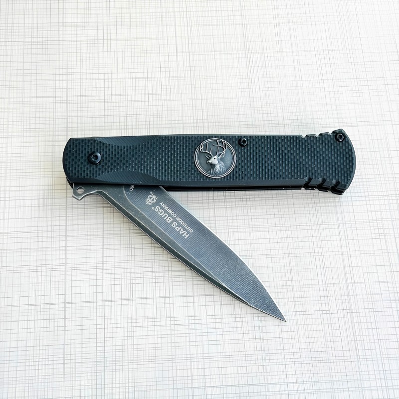 Haps Bugs Yst5868Bd Çakı – Haps Bugs Geyik Figürlü Çakı Siyah Outdoor Katlanır Çakı ve Edc Çakı
