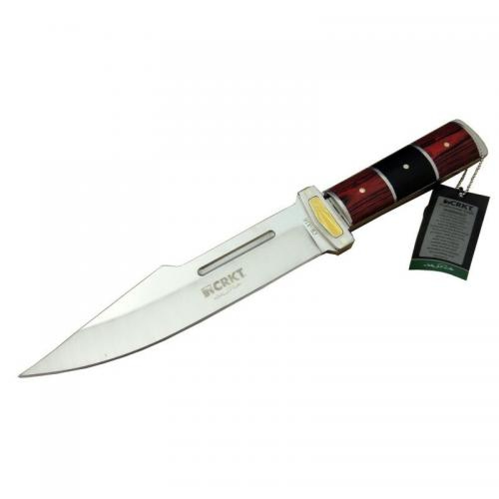 Crkt Kırmızı Siyah Ahşap Kabzalı Av Bıçağı -  Av Bıçakları Kategorisi