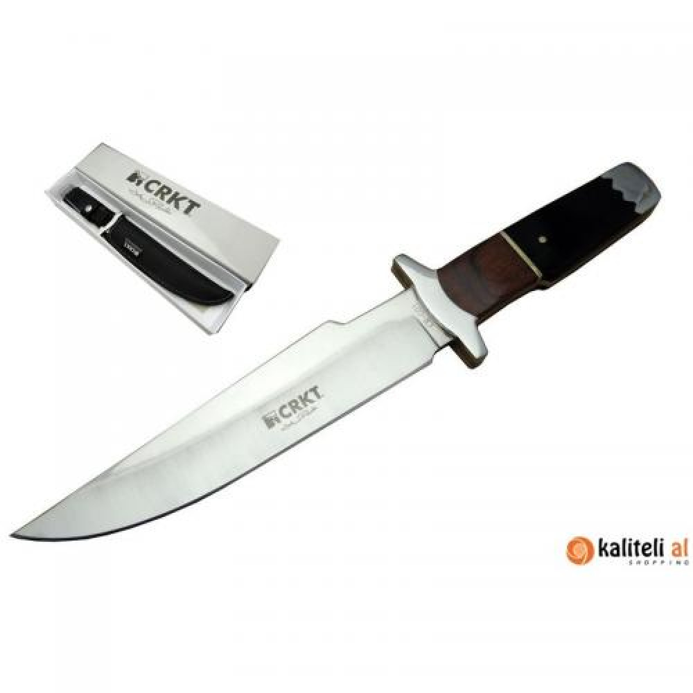 Crkt Ahşap Kabzalı Düz Avcı Bıçağı