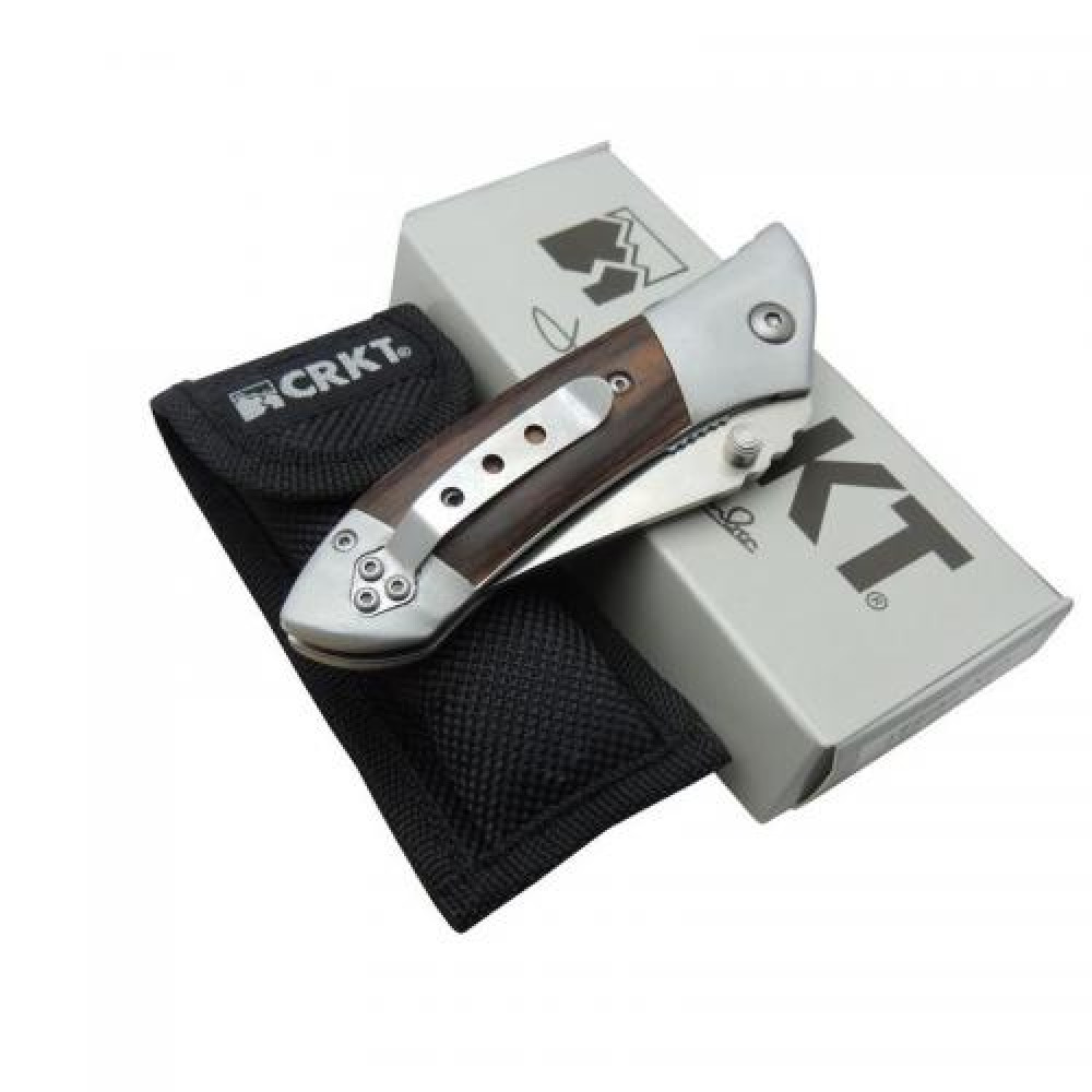 Crkt 35 Koyu Ahşap Kabzalı Çakı -  Çakılar Kategorisi