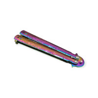 Gökkuşağı Renkli Paslanmaz Kelebek Bıçak -  Avcılık Kategorisi