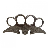 Kartal Kanat İşlemeli Gri Demir Muşta Detayı