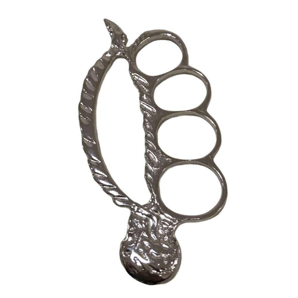 Çelik İskelet Muşta Gümüş -  Özel Tasarım Bıçaklar Kategorisi