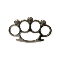 Kuru Kafa İşlemeli Yüzük Muşta Gri Renk