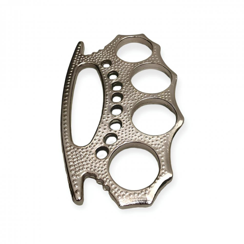 Delikli Yüzük Muşta Gümüş Rengi Tasarım