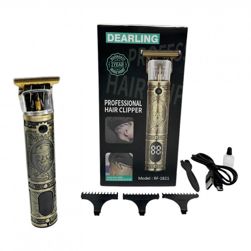 Dearlıng Rf-1821 Dijital Göstergeli Titanyum Kaplı Çelik Bıçaklı Profesyonel Tıraş Makinesi