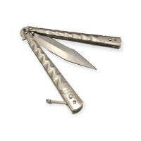 Gümüş Renk Kelebek Bıçak -  Özel Bıçaklar Kategorisi