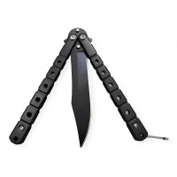 Paslanmaz siyah çelik kelebek bıçak satın al