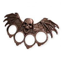 Kanatlı ve Kuru Kafa Desenli Muşta -  Özel Tasarım Bıçaklar Kategorisi