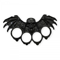 Kuru Kafa ve Kanat İşlemeli Siyah Muşta -  Özel Tasarım Bıçaklar Kategorisi