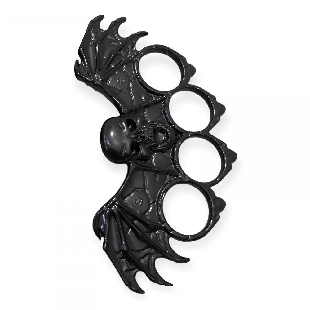 Kuru Kafa ve Kanat İşlemeli Siyah Muşta -  Özel Tasarım Bıçaklar Kategorisi