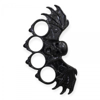 Kuru Kafa ve Kanat İşlemeli Siyah Muşta -  Özel Tasarım Bıçaklar Kategorisi