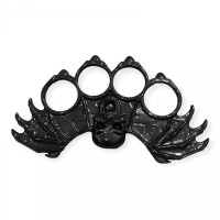 Kuru Kafa ve Kanat İşlemeli Siyah Muşta -  Özel Tasarım Bıçaklar Kategorisi