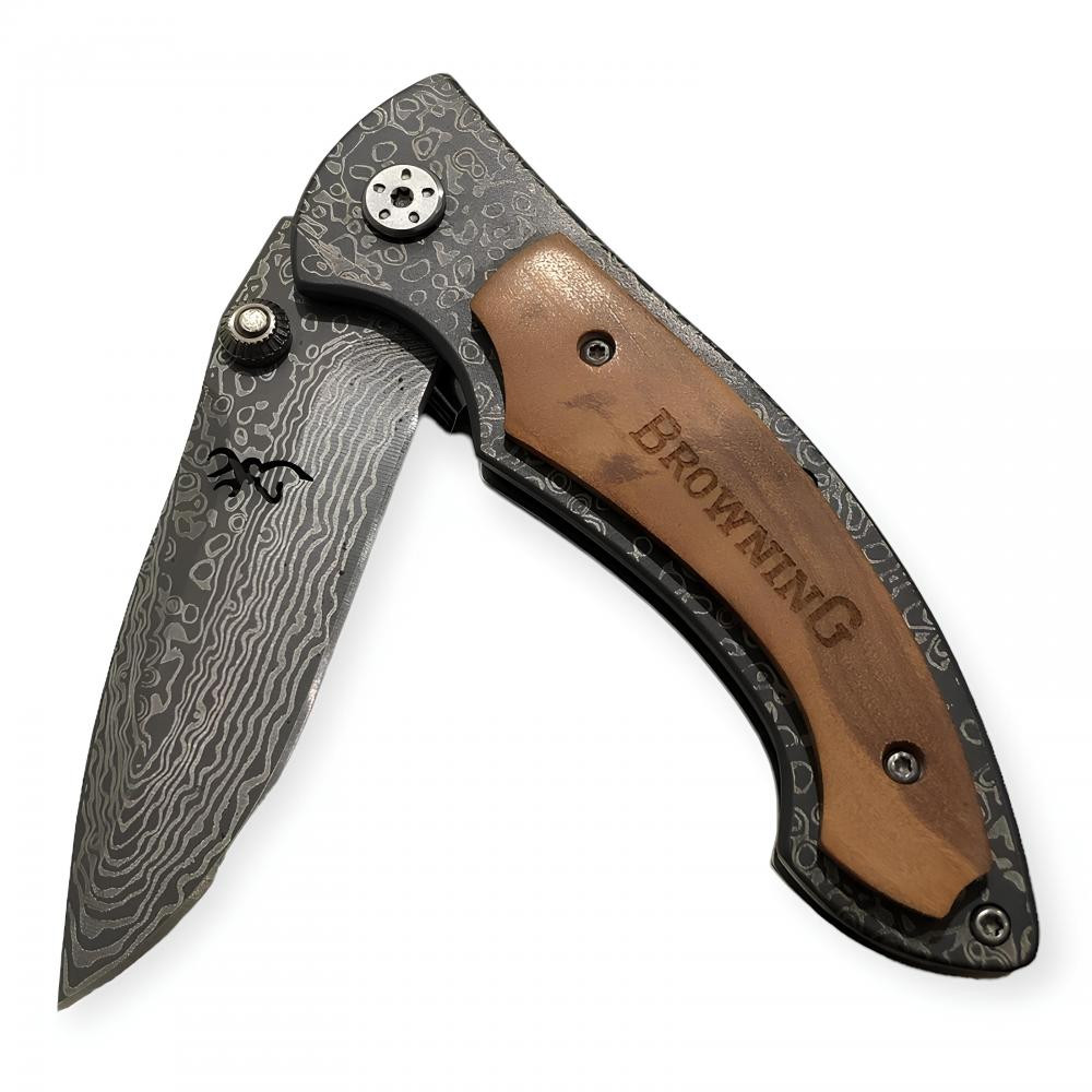 Browning Damascus Desenli Profesyonel Çakı -  Çakılar Kategorisi