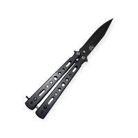 Komple Metal Küçük Boy Siyah Kelebek Bıçak -  Özel Bıçaklar Kategorisi