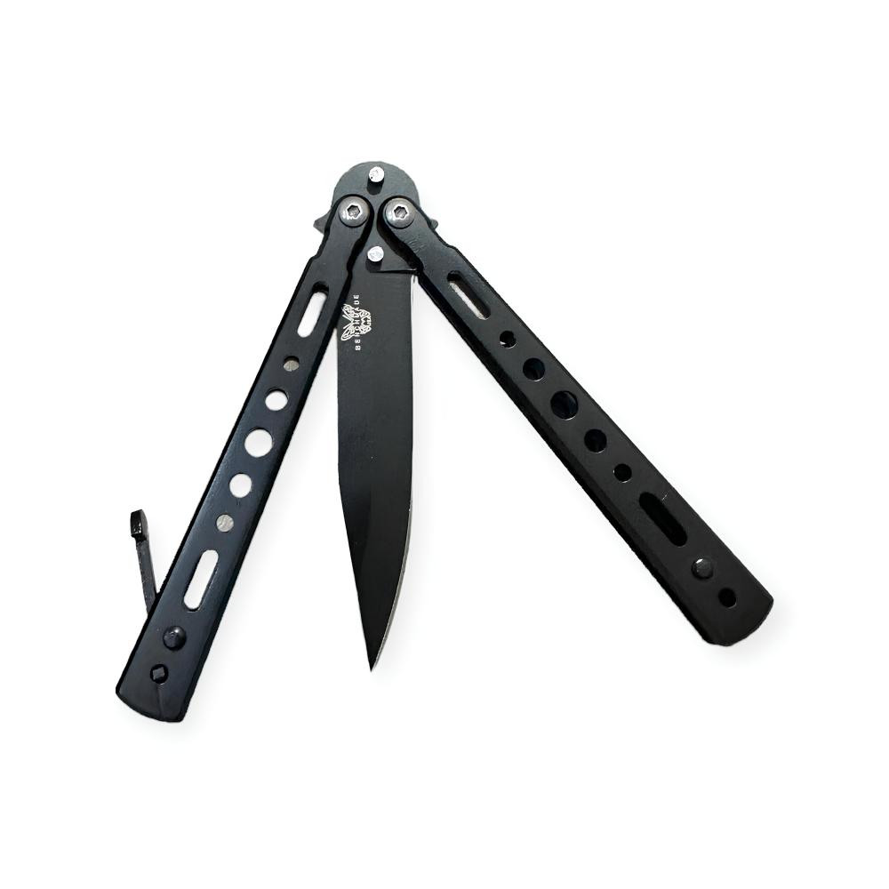 Komple Metal Küçük Boy Siyah Kelebek Bıçak -  Özel Bıçaklar Kategorisi