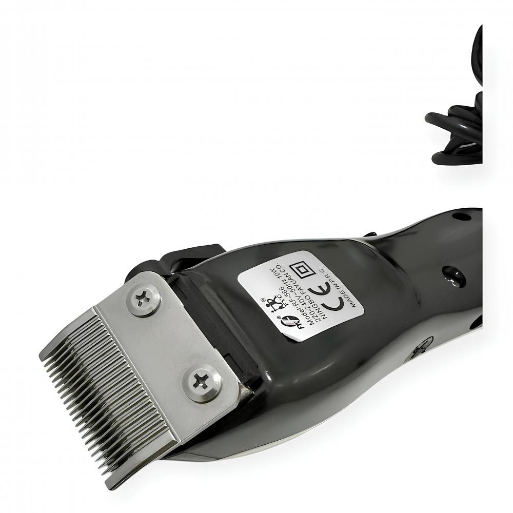 FYC RF-566 Elektrikli Köpek Tıraş Makinesi'nin orijinal kutusu, kaliteli ambalajıyla evde profesyonel bakıma hazır.