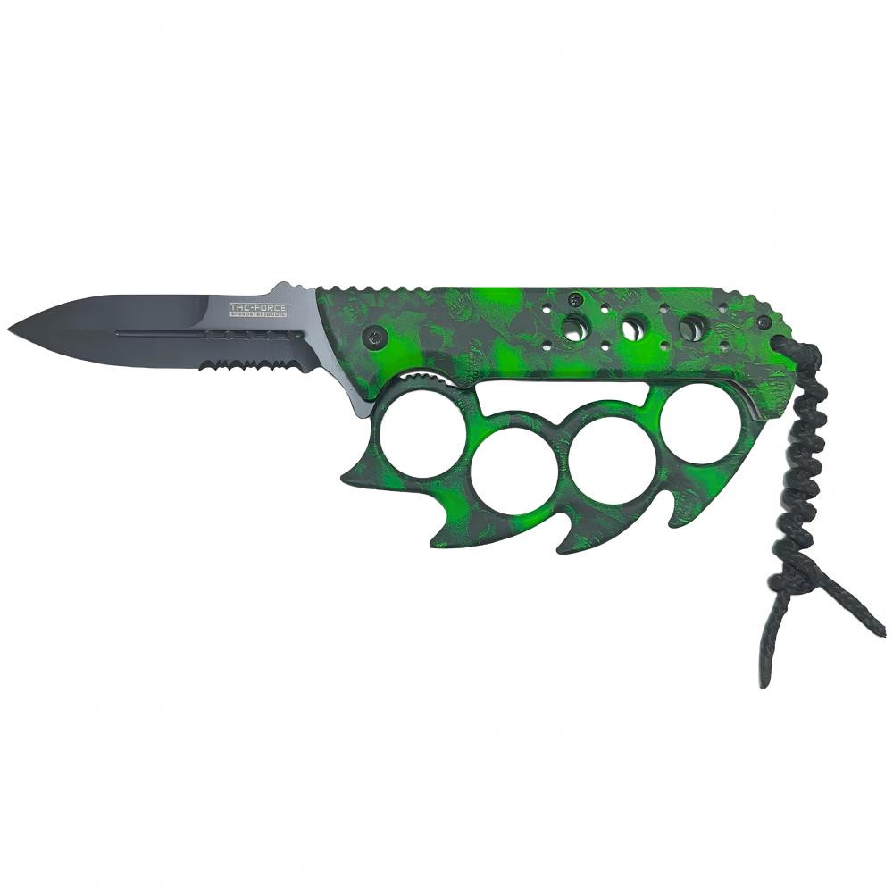 Tac Force TF 793 Speedster yeşil siyah muştalı çakı ön görünüm