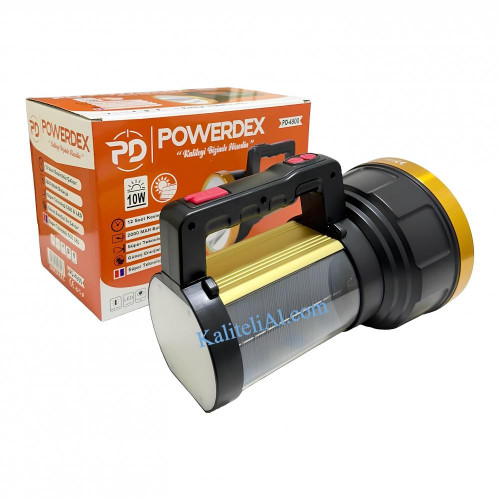 Powerdex PD-4900 2000 mAh Güneş Enerjili Powerbank ve Flaş-SOS Özellikli Kamp Feneri